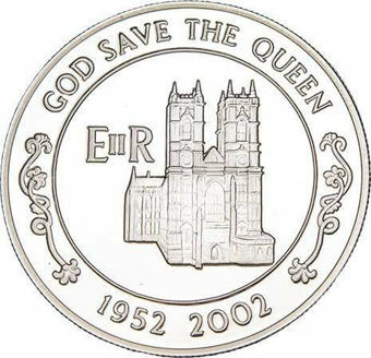 Ascension, 50 Pence (Westminster Abbey) 1952-2002 Proof_rev