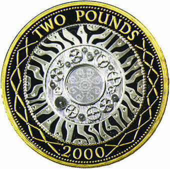 Elizabeth II, £2 (Millennium) 2000 Silver Proof_obv