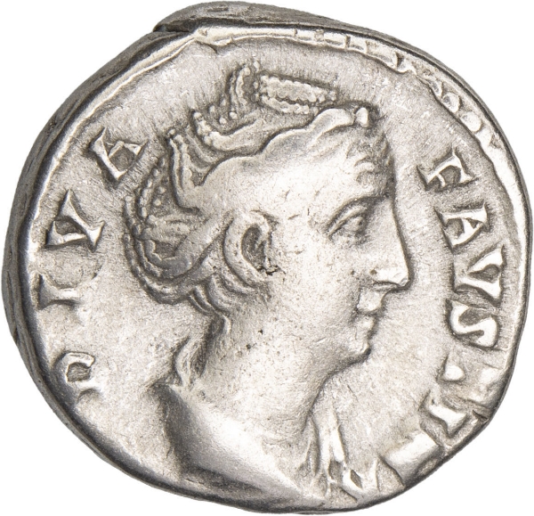 Faustina the Elder Silver Denarius Good Very Fine_obv