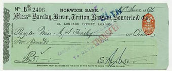 Messrs Barclay, Bevan, Tritton, Ransom, Bouverie & Co Cheques_2