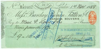 Messrs Barclay, Bevan, Tritton, Ransom, Bouverie & Co Cheques_3
