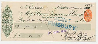 Brown, Janson & Co Cheques4