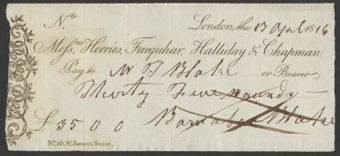 Herries, Farquhar & Co Cheque7