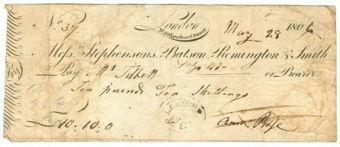 Stephensons, Batson, Remington & Smith Cheques