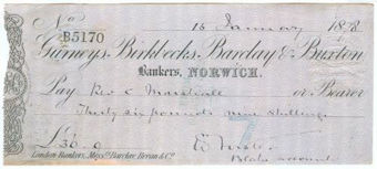 Gurneys, Birkbecks, Barclay & Buxton - Norwich Branch Cheques11
