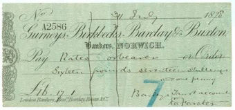 Gurneys, Birkbecks, Barclay & Buxton - Norwich Branch Cheques12