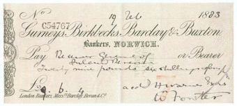 Gurneys, Birkbecks, Barclay & Buxton - Norwich Branch Cheques13