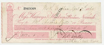 Harveys & Hudsons, Norwich Cheques4