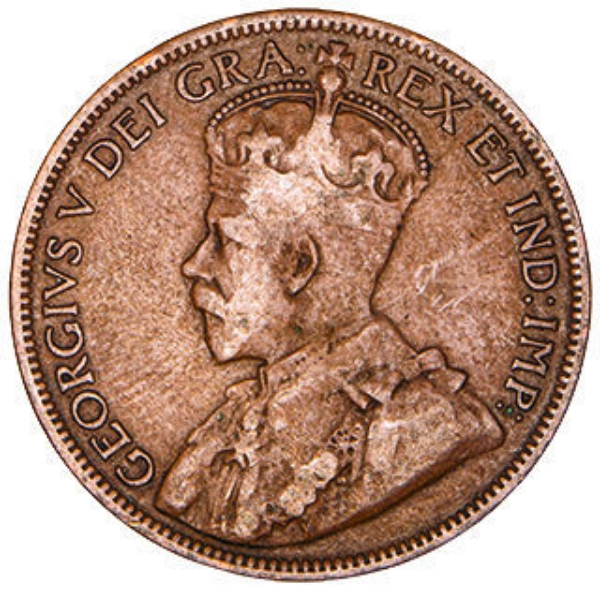 Canada, Newfoundland, Large & Small 1 Cent coins_obv