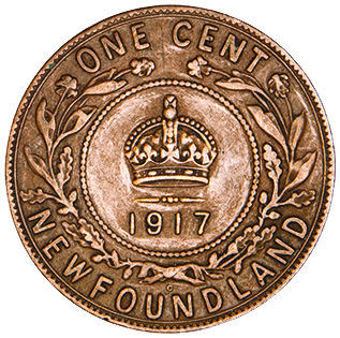 Canada, Newfoundland, Large & Small 1 Cent coins_rev