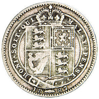Victoria, Shilling (Jubilee Head) Very Good_rev