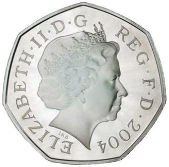 2004 Anniversary of the 4-Minute Mile 50p Silver Proof Piedfort_rev
