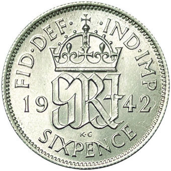 1942 Sixpence Gem Unc_rev
