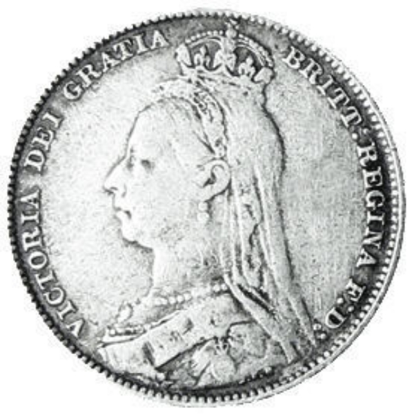 Victoria, Jubilee Head Shilling  Fine_obv