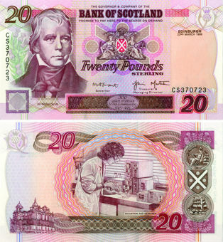 Bank Scotland  £20 March 1999 P121c Unc