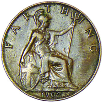 Edward VII 1907 Farthing Fine_rev