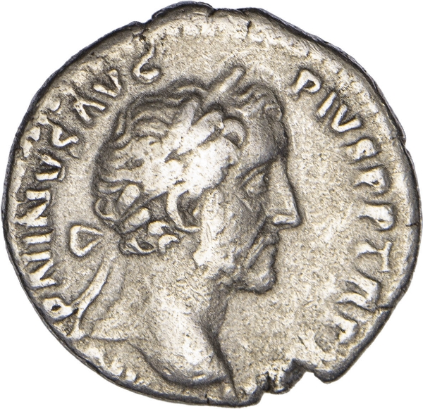 Antoninus Pius Silver Denarius Very Fine_obv