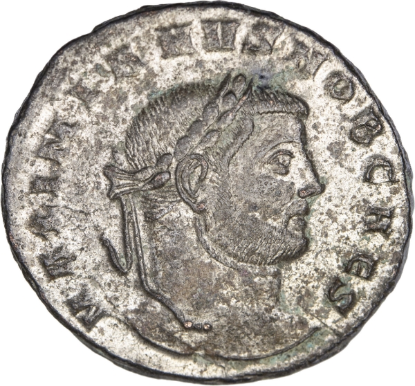 Galerius Billon Follis AEF_obv