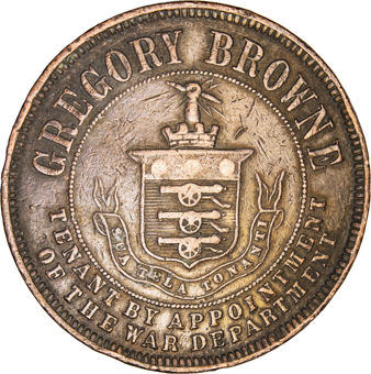 Woolwich Royal Artillery Canteen Token VF_rev