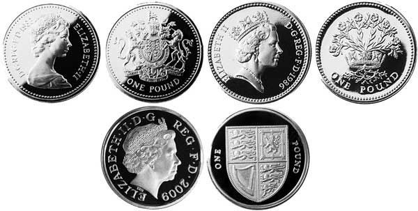 Round Pound Type Set Proof Silver Piedfort