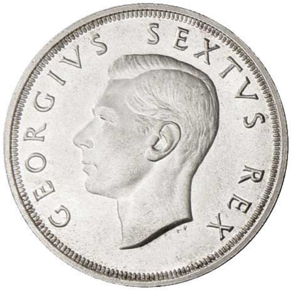South Africa, George VI, Crown 1952 Choice Unc_obv