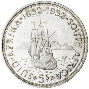South Africa, George VI, Crown 1952 Choice Unc_rev