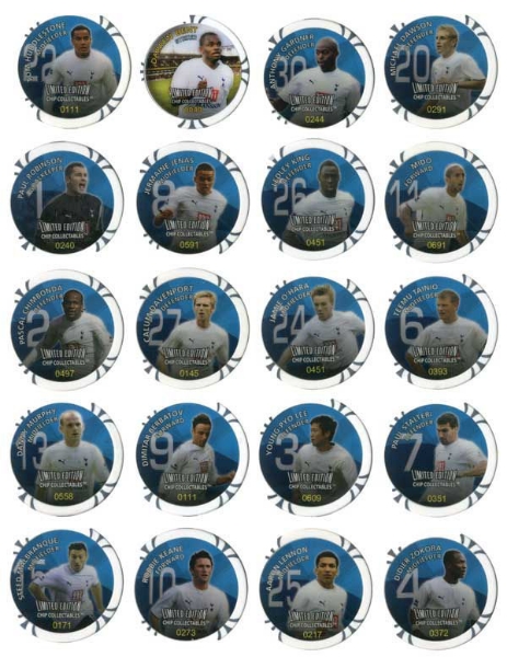 Tottenham Hotspur 20 Chip Collection