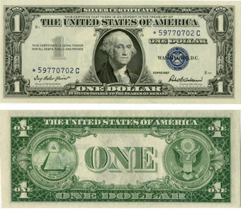 USA Silver Certificate 1 Dollar 1957 P419 Unc