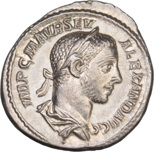 Severus Alexander AR. Denarius PAX AVG_obv