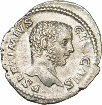Geta as Caesar. A.D. 198-209. Rome AD 208. AR Denarius. Rev. PONTIF COS II_obv