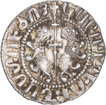 Cilician Armenia, Levon I (1198-1219), AR Tram  Extremely Fine_rev