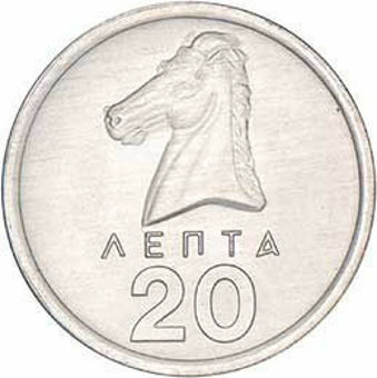 Greece, 20 Lepta 1973 Unc_obv