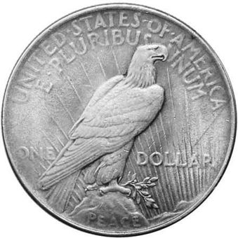 United States of America, Silver Peace Dollar Very Fine_rev