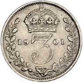 Victoria Old Head Threepence Unc_rev