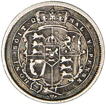 George III, Shilling (Bull Head) Very Fine_rev