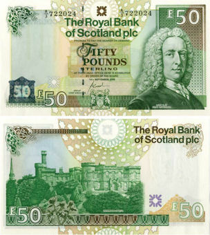 Royal Bank Scotland £50 Sept 2005 P367 Unc