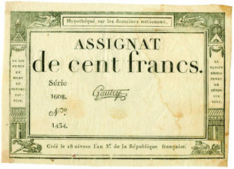 France Assignat 100 Francs 1795 PA78 Fine_obv