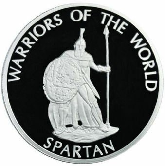 Congo, 10 Francs (Warriors of the World - Spartan) 2010 Proof_rev