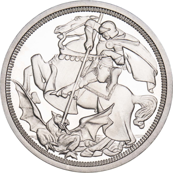 George V, Crown (St. George) Choice Silver Proof Patinas_obv
