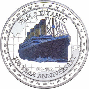 Titanic 100th Anniversary Silver Plated Round_rev