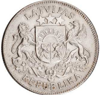 Latvia 2 Lati 1925 Extremely Fine_rev