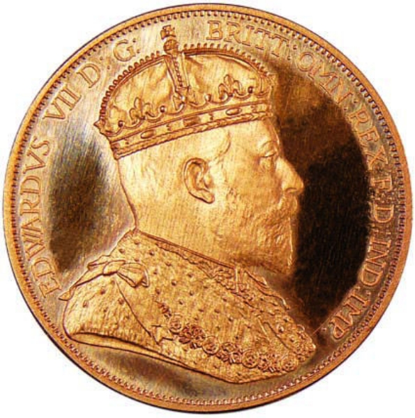 Edward VII, Cyprus, 1901 Double Florin (Crowned bust) Patinas Proof_obv