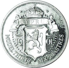 Edward VII, Cyprus, 1901 Double Florin (Crowned bust) Patina Silver Proof_obv