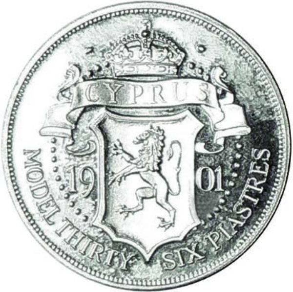 Edward VII, Cyprus, 1901 Double Florin (Crowned bust) Patina Silver Proof_obv