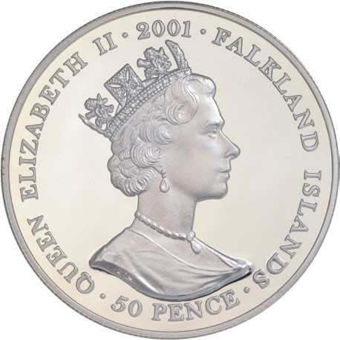 Falkand Islands, 50 Pence (History of British Coins - Henry VII Sovereign) 2001_rev