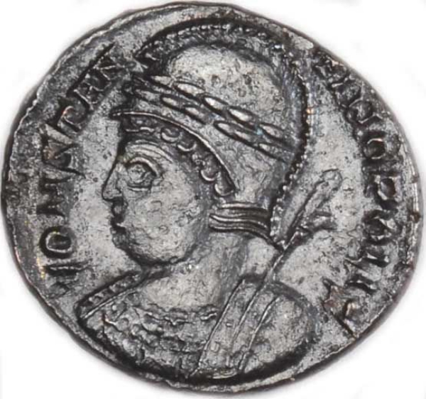 Constantine The Great, Bronze Coin Commemorative of the founding of Constantinople About Extremely Fine_obv