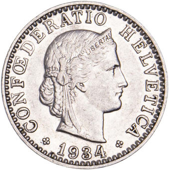 Switzerland_20_1934_Helvetica_obv