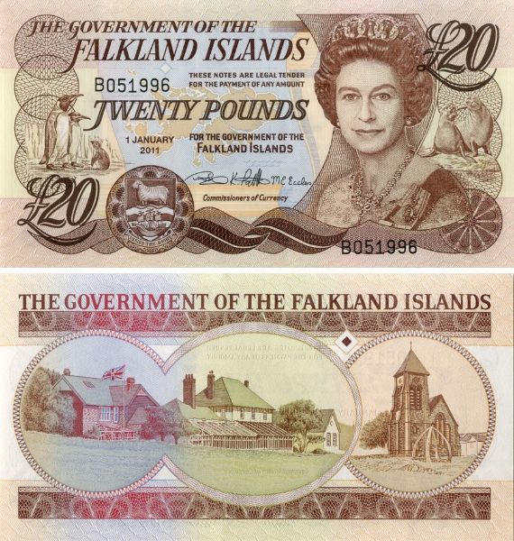 Falkland Islands £20 2011 P19/TBB221b  Unc
