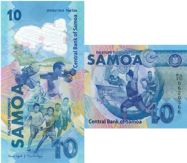 Samoa (Western) 10 Tala 2019 P-New/TBB121a Polymer Commemorative Pacific Games Unc