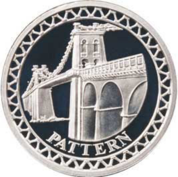 2003 £1 Menai Straits Bridge Silver Proof Patern_rev